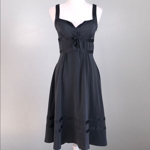 Marc Jacobs 100% Silk Midi Dress Button Bow Detail